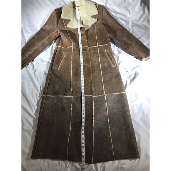 Wilson’s Leather Womens Brown Leather Long Dust Buster Coat - Picture 5 of 8